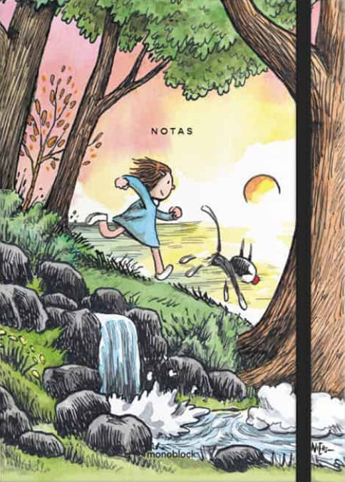 Cuaderno A5 cosido,rayado: Atardecer - Macanudo, Liniers