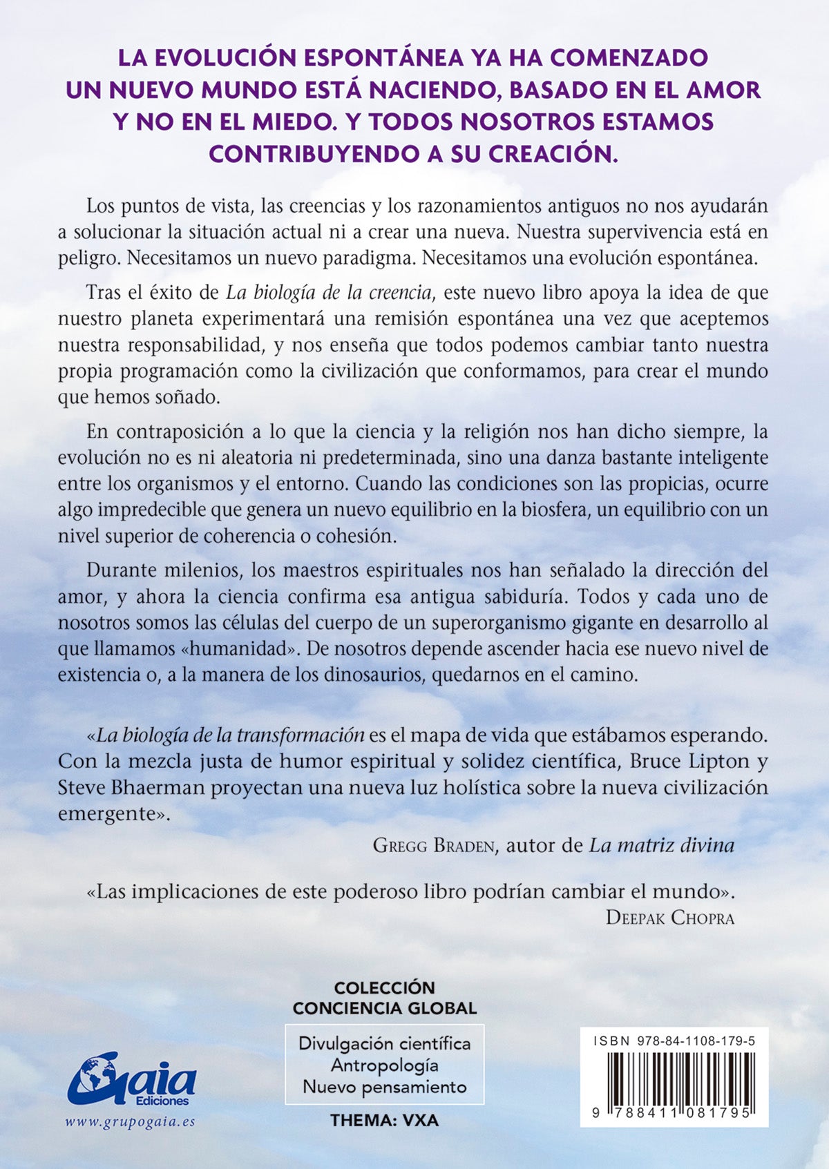 LA BIOLOGÍA DE LA TRANSFORMACIÓN - Dr Bruce H. Lipton y Steve Bhaerman