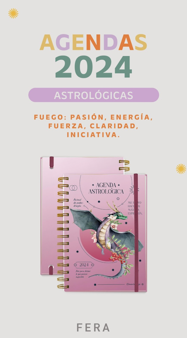 Agenda 2024 Astrológica 2 días por página - Dragón Fuego
