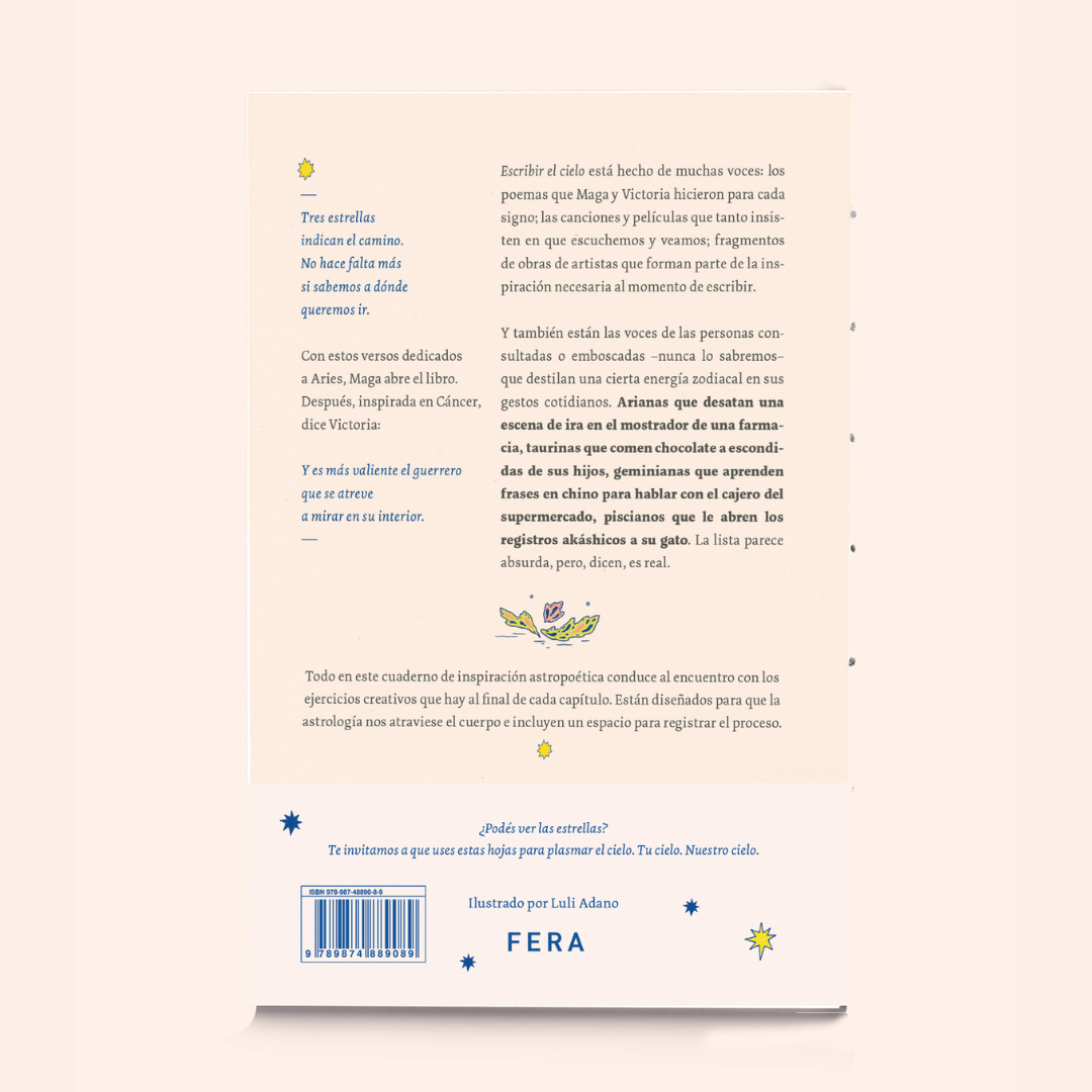 Escribir el cielo, cuaderno de inspiración astropoética