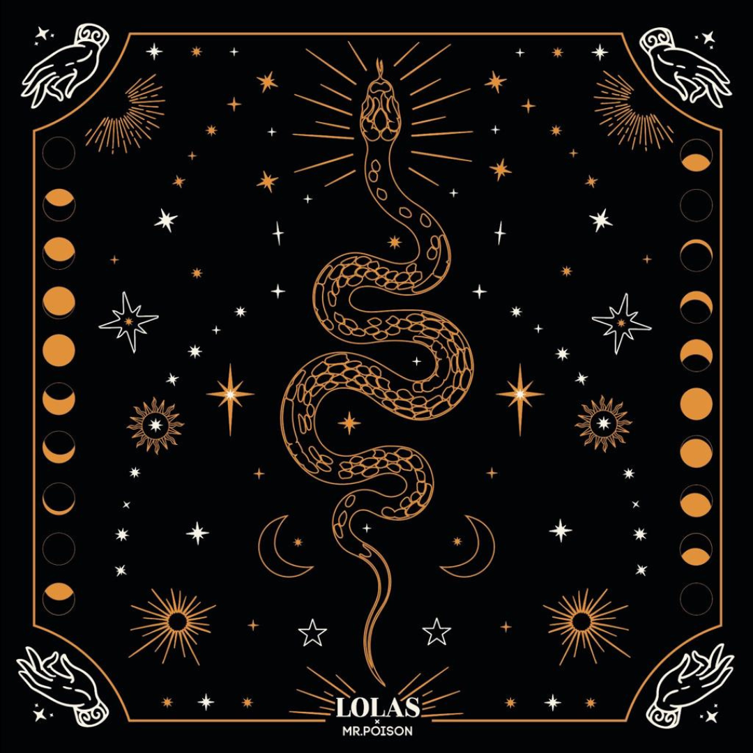 Paño de tarot Lilith negro
