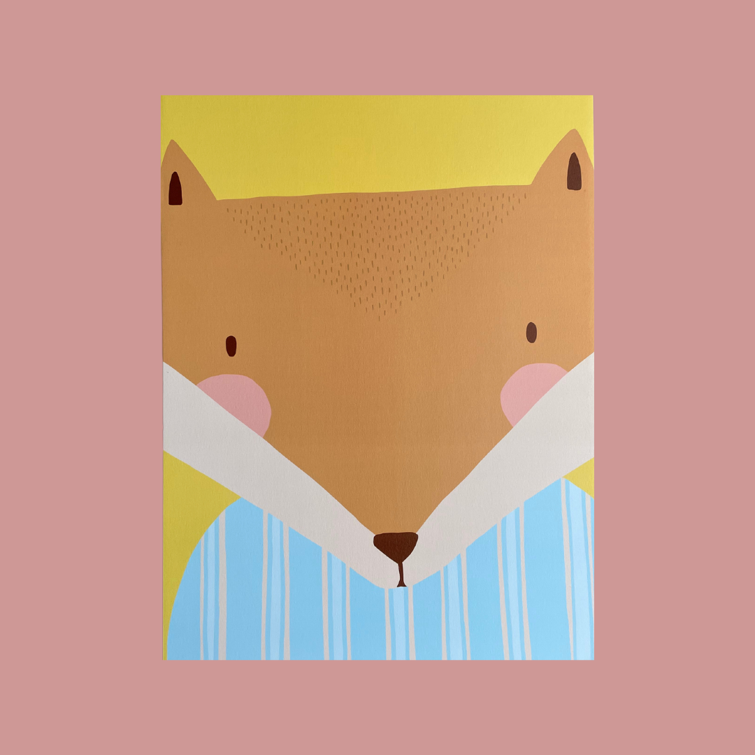 Wall art 30x40cm: Zorrito en pijamas