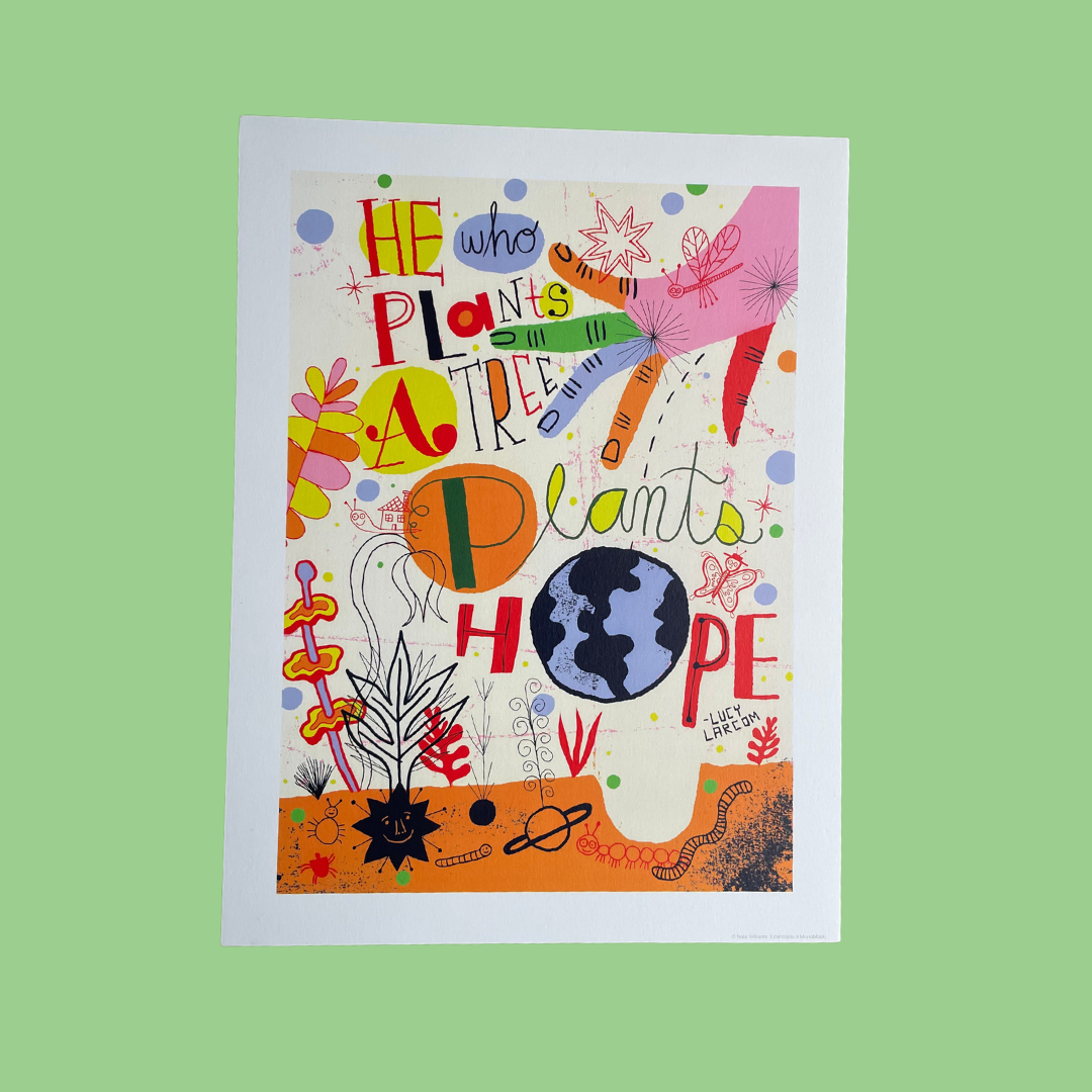 Wall art 30x40cm: Plants hope (grande) - Lucy Larcom