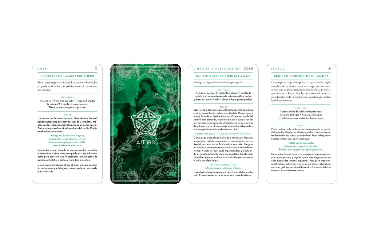 Wiccapedia cartas: 100 hechizos y rituales