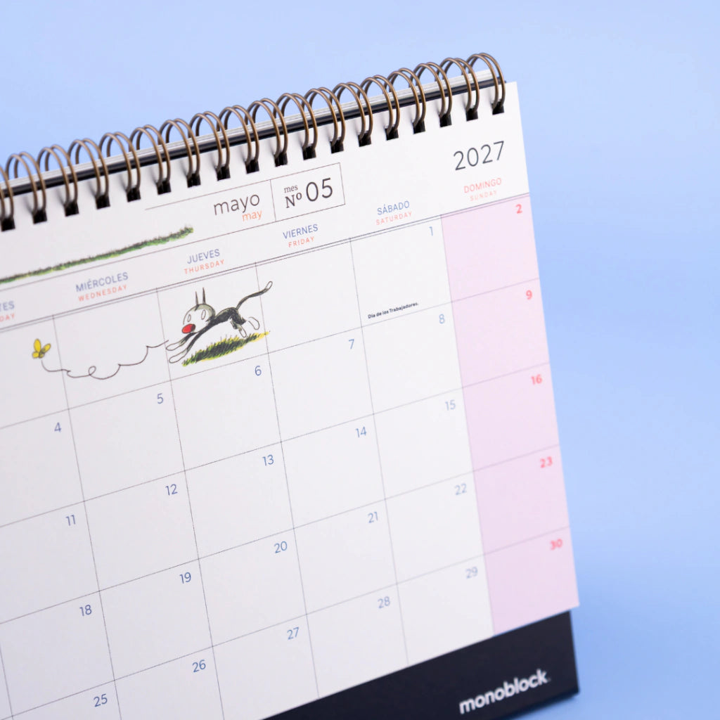 Calendario 2027 de Escritorio - Macanudo