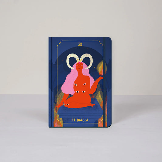 Cuaderno cosido A5 - Tarot: La Diabla