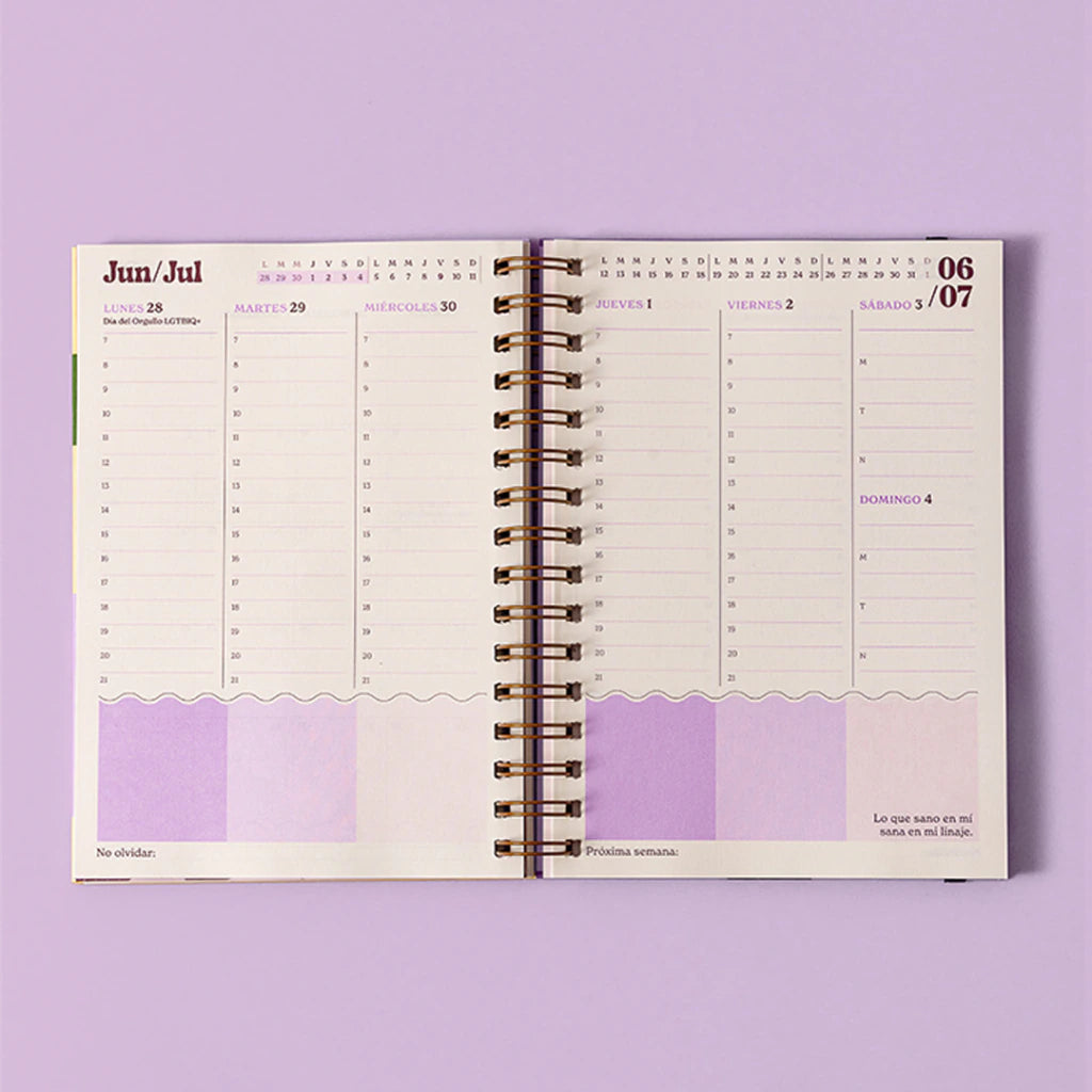 Agenda 2027 Amor propio Floral - Semanal