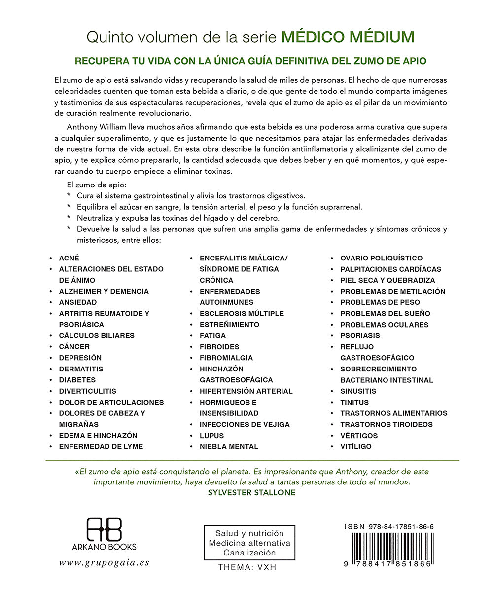 Médico Médium. Zumo de apio - Anthony William
