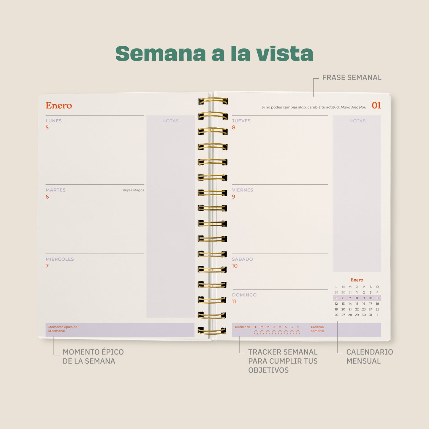 Agenda 2026 Inspiración Semanal - Invernadero