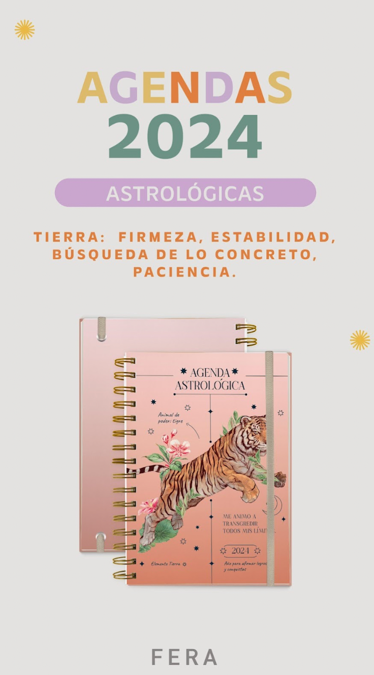 Agenda 2024 Astrológica 2 días por página - Tigre Tierra