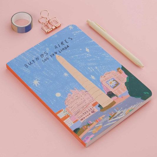 Cuaderno Cosido A5 Rayado Buenos Aires linda