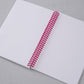 Cuaderno anillado A5, cuadriculado: Colorblock - Azul