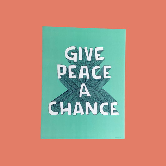 Wall art 30x40cm: Give peace a chance (grande)