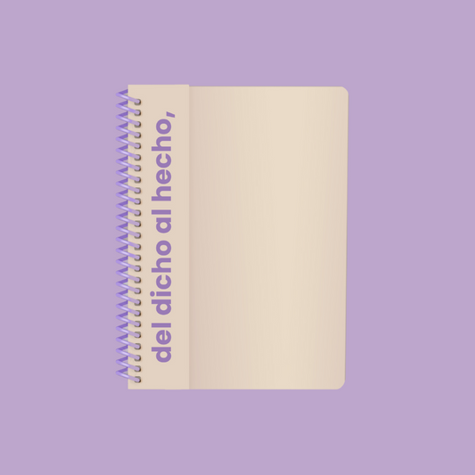 Cuaderno anillado A5, cuadriculado: Colorblock - Arena