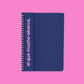 Cuaderno anillado A5, cuadriculado: Colorblock - Azul