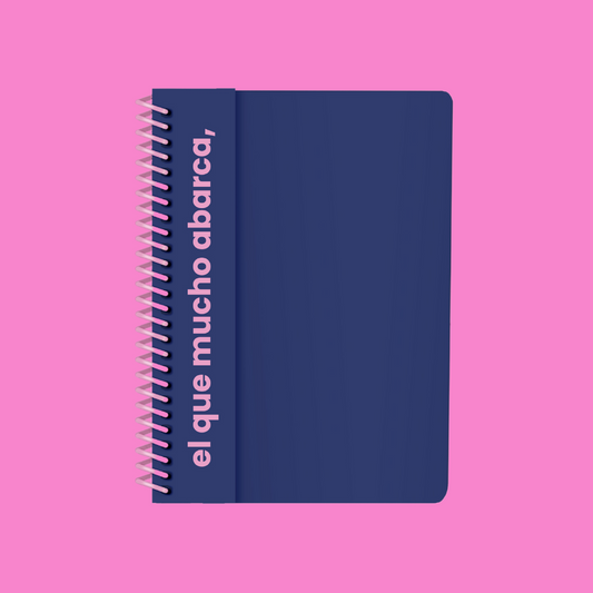 Cuaderno anillado A5, cuadriculado: Colorblock - Azul